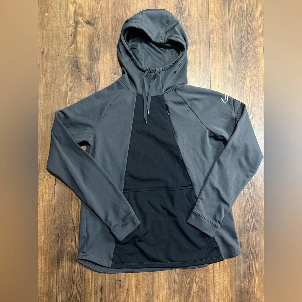 Nike Dry Academy Pro Pullover Hoodie Women's Medium CT7557 Gray Black Dri-FIT